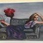Christine ART Original Oil Painting LOUNGED THE DAY AWAY 2011