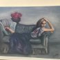 Christine ART Original Oil Painting LOUNGED THE DAY AWAY 2011