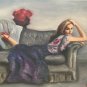 Christine ART Original Oil Painting LOUNGED THE DAY AWAY 2011