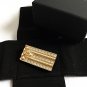 CHANEL Gold Brooch Pin CC Small Rectangle Crystal Square Authentic NIB