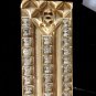 CHANEL Gold Brooch Pin CC Small Rectangle Crystal Square Authentic NIB