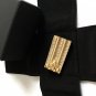 CHANEL Gold Brooch Pin CC Small Rectangle Crystal Square Authentic NIB