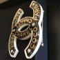 COCO CHANEL PARIS CC Fashion Brooch Pin ACRYLIC BLACK White Gold NIB