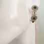 CHANEL Gold CC Flower Black Pearl Hoop Earrings Retro Byzantine NIB