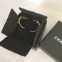 CHANEL Gold CC Flower Black Pearl Hoop Earrings Retro Byzantine NIB