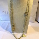 CHANEL 100 Anniversary Gold Metal Medal Coin CC Double Chain Necklace NIB