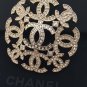 CHANEL Gold Baguette Crystal Brooch Pin 9 Repetitive CC 2017 Authentic NIB