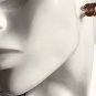 CHANEL CC Gold Stud Earrings Red Lucite Gem Simple Basic Authentic NIB
