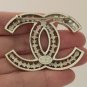CHANEL Pale Gold Hollow Patterned Metal Brooch Pin Vintage Style