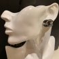 CHANEL CC Black & White Pearl Crystal Lucite Stud Earrings 2018 NIB