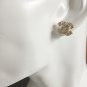 CHANEL Crystal Square Stud Earrings CC Gold Metal Small Authentic NIB