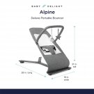 Baby Delight Alpine Deluxe Portable Bouncer, Infant, 0 – 6 months, Charcoal Tweed
