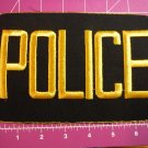 Vintage Gemsco POLICE back patch 7" x 5" new, old stock