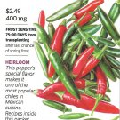 Pepper Jimmy Nardello Organic Heirloom Vegetable Seeds