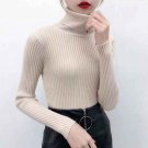 Women Apricot Turtleneck Sweater Winter Keep Warm casual top