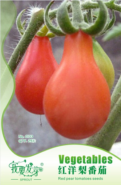 1 25 / Red 'Pear' Small Heirloom Tasty Original Pack, Seeds Seeds, Vege...