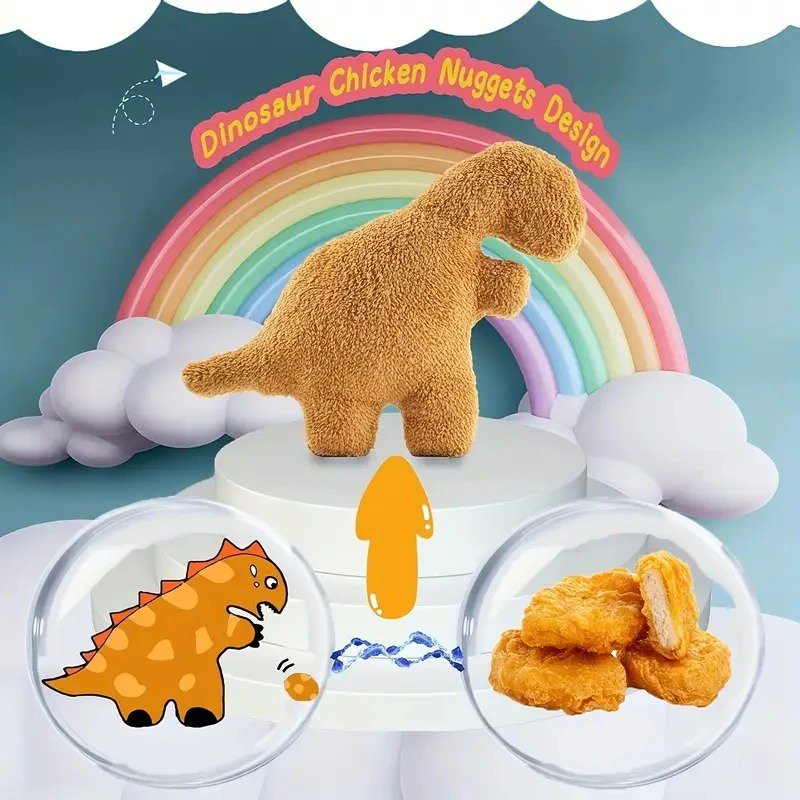 Style B Stuffed Toy - 47cm Simulate Plush Dino Nugget Pillow Baby Sensory Toy...