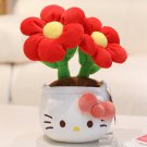 Red Stuffed Toy - Sanrio Anime High Quality With Tag Hello Kitty Potted Plant...