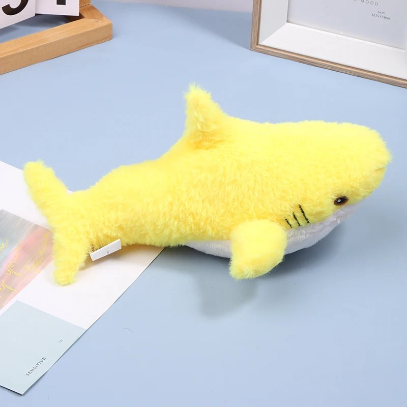 A4 Stuffed Toy - Brand New 30cm Shark Plush Toy Soft Stuffed Animal Reading P...