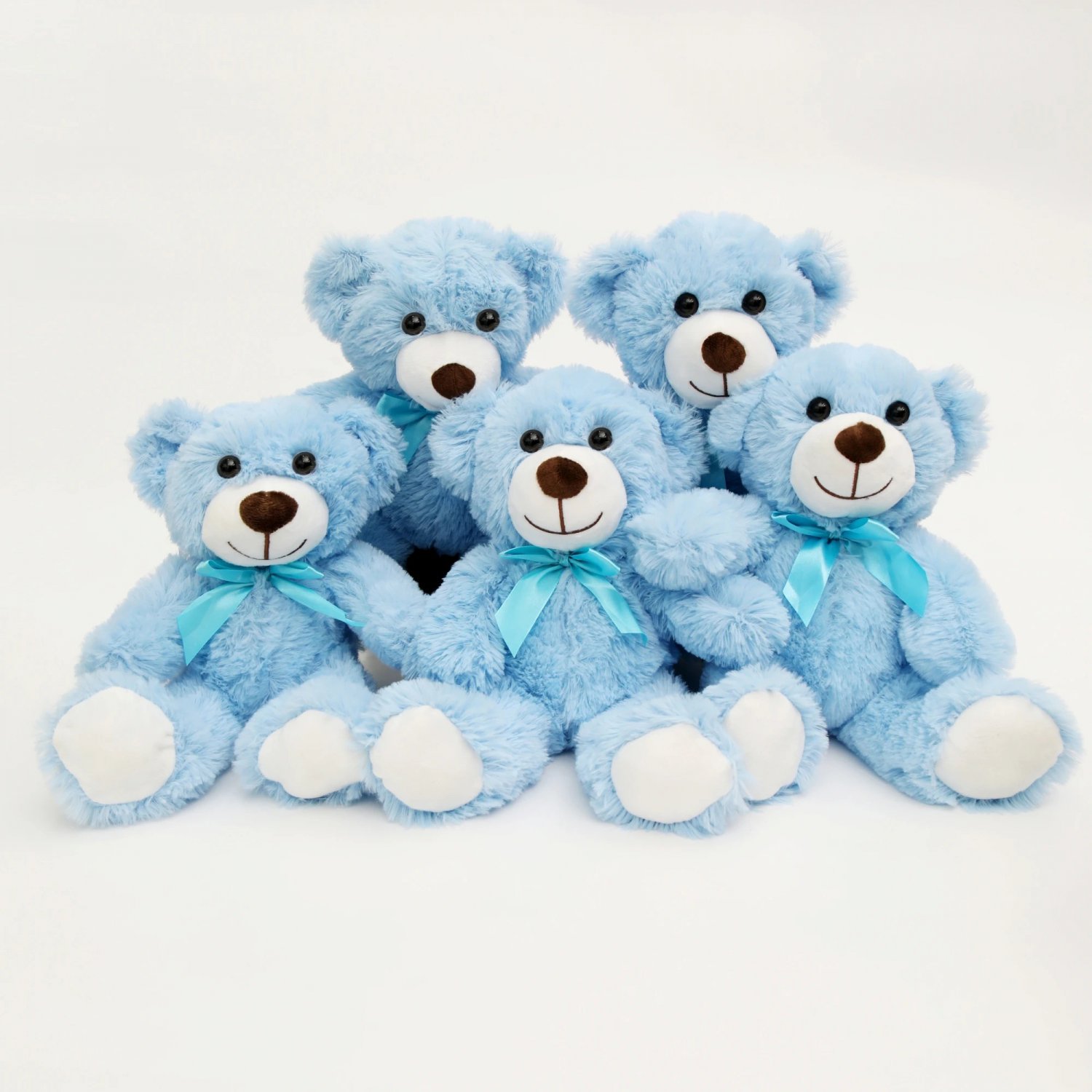 5pcs Blue Stuffed Toy - 5pcs Bears Stuffed Animals Plush Toys Gift for Kid Gi...