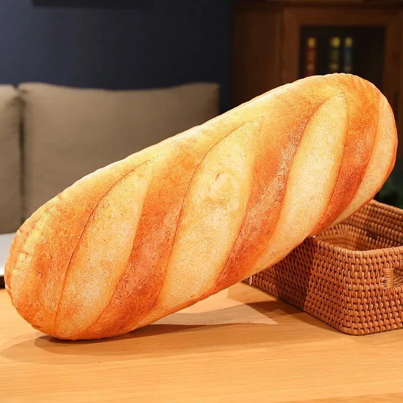 50cm Stuffed Toy - French Bread Plush Pillow Stuffed Printing Images Food Plu...