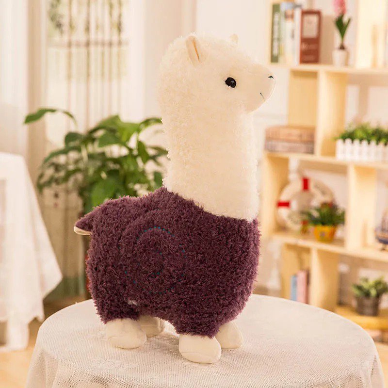 Purple Stuffed Toy - 28cm Kawaii Alpaca Plush Doll Cute Animal Doll Soft Cott...