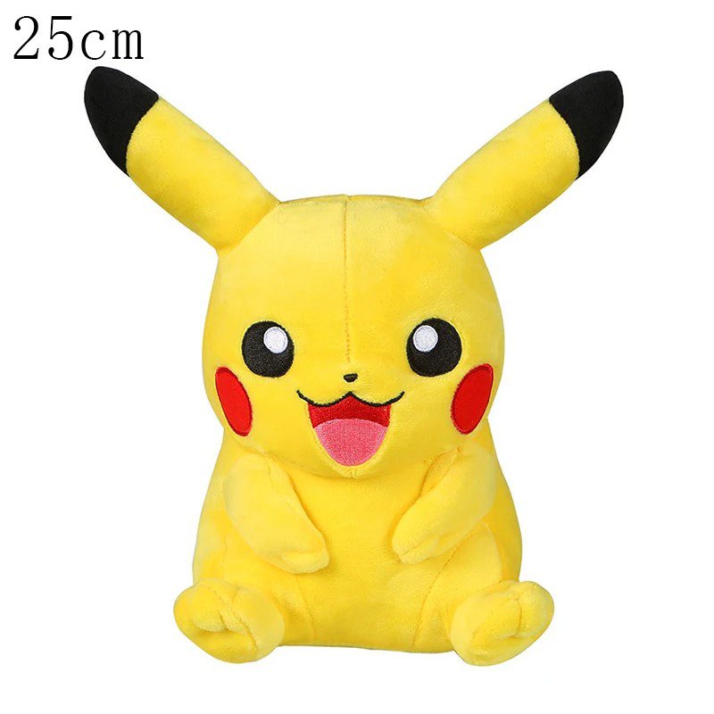 Pikachu Grin 25cm Stuffed Toy - HQ Pokemon Plush Toys Pikachu Eevee Gengar Pe...
