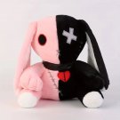 Style E Stuffed Toy - Creepy Goth Bunny Plush Black And White Contrasting Cra...