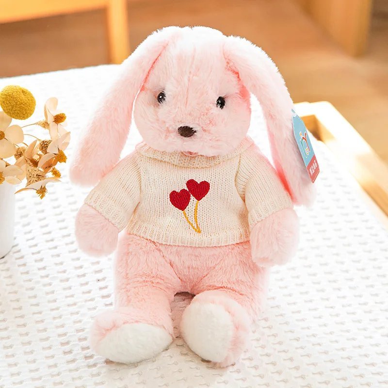 white Clothes pink Stuffed Toy - Kawaii Soft Rabbit Cute Dolls Plush Toys Kid...