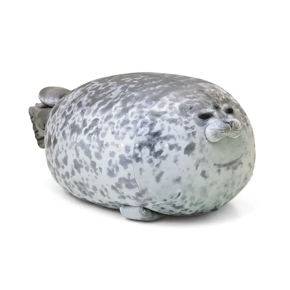 Open-eyed-20cm Stuffed Toy - Trendy Chubby Blob Seal Pillow Soft Large Seal P...