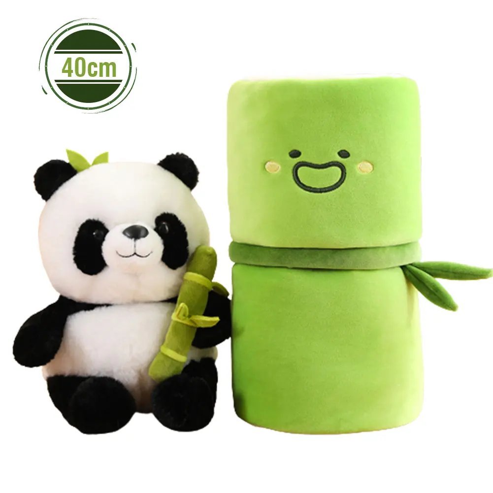 40cm Bamboo panda Stuffed Toy - Kawaii Bamboo Tube Panda Set Plush Toy Cute P...