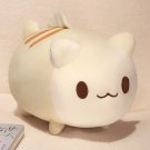 white Stuffed Toy - 3 Colour Cute Cat Plush Toy Stuffed Fluffy Cat with Fish ...
