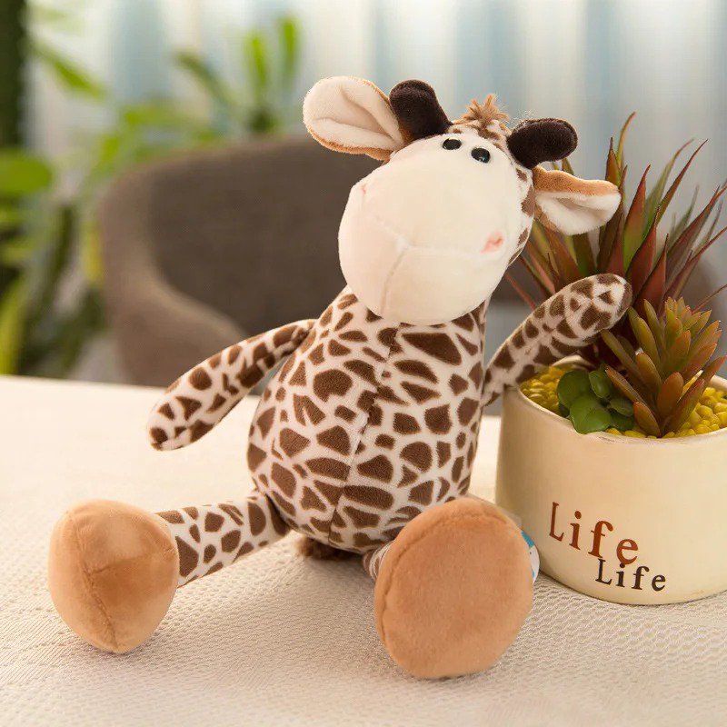 07 Stuffed Toy - Forest Animals Stuffed Plush Doll Toy Cute Elephant Monkey F...