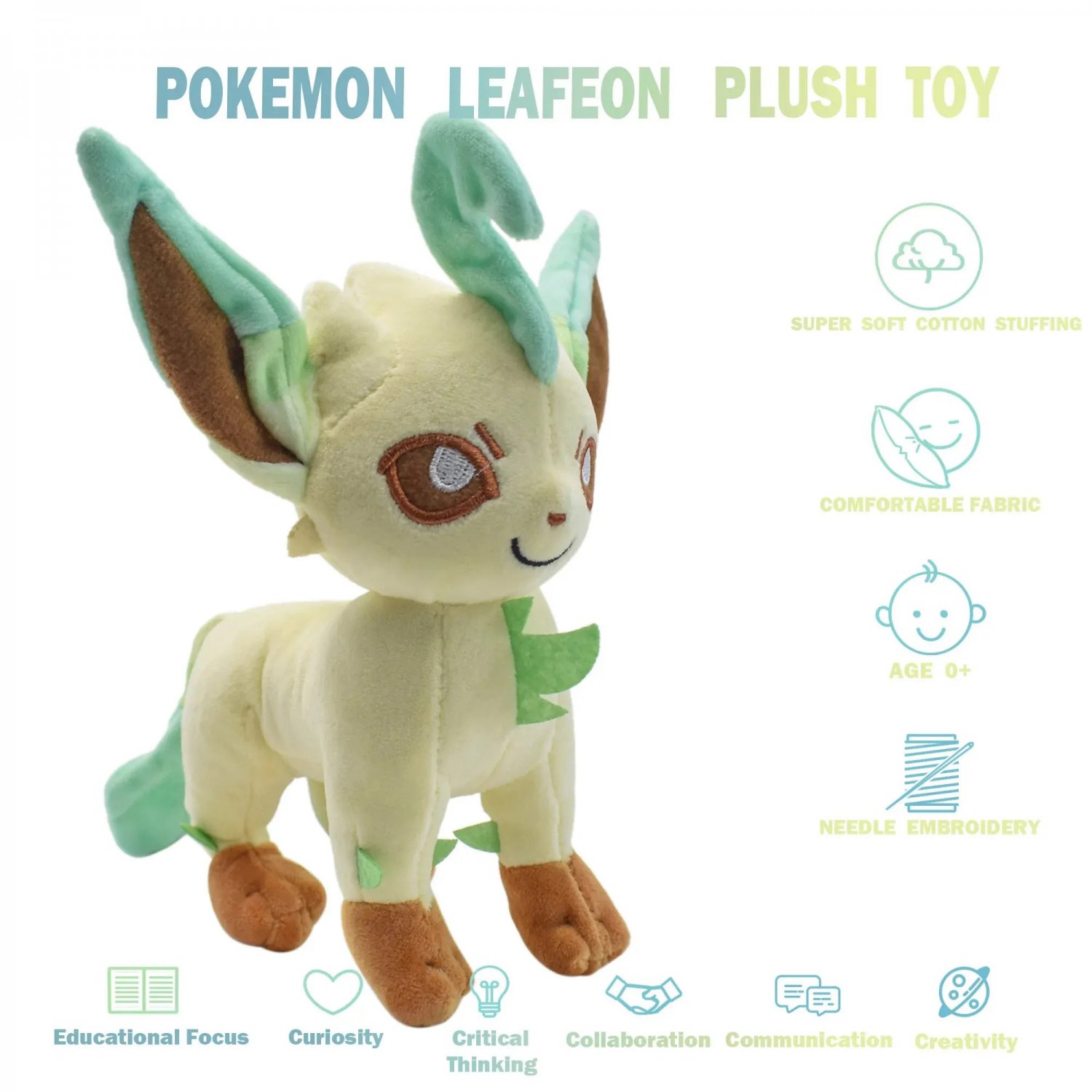 Leafeon Stuffed Toy - Leafeon Vaporeon Glaceon Sylveon Espeon Umbreon Vaporeo...