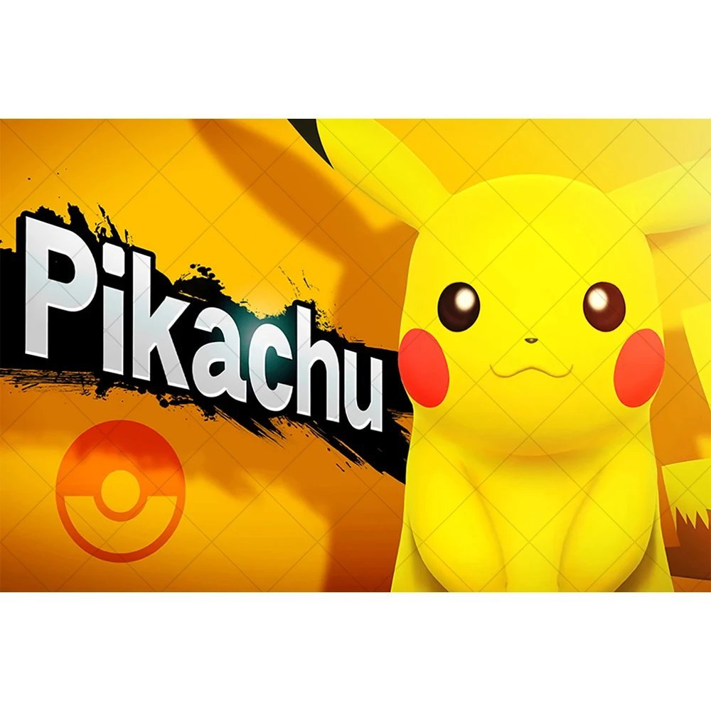 WYZ1156 Plush Toy - Custom Name Party Pokemon Backdrop Decoration Pikachu The...