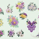 184 EMBROIDERY DESIGNS PATTERNS FLORALS EMBROIDERY CARD : DECORATE ALL YOUR CREATIONS