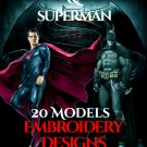 EMBROIDERY DESIGN PATTERNS : BATMAN SUPERMAN ROBIN SUPERGIRL BATGIRL