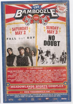 5 Fall Out Boy No Doubt Concert Handbills