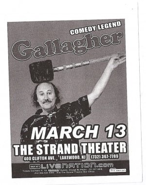 5 Gallagher Comedy Legend Tour Flyers