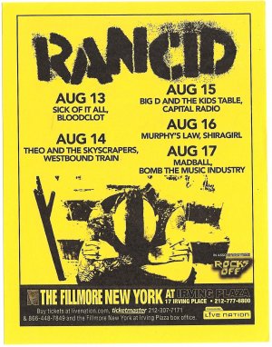 3 Rancid Concert Flyers