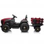 12v Toy Tractor with Trailer, Battery Powered Electric Agricultural Vehicle Toy Car for Kids,Red