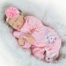 Europe and America Fashionable Play House Toy Lovely Simulation Baby Doll with Clothes Pink Rabbit