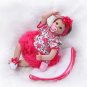 22" Mini Cute Simulation Baby Toy in Floral Lace Dress Red