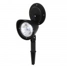 2pcs Solar Landscape Spotlight LED Lighting Plastic for Outdoor Garden Yard Porch Pool