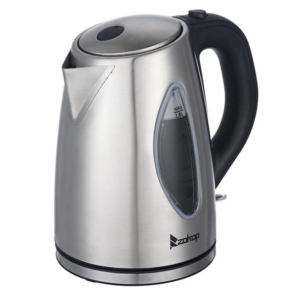 ZOKOP HD-1802S 110V 1500W 1.8L Stainless Steel Electric Kettle with Water Window