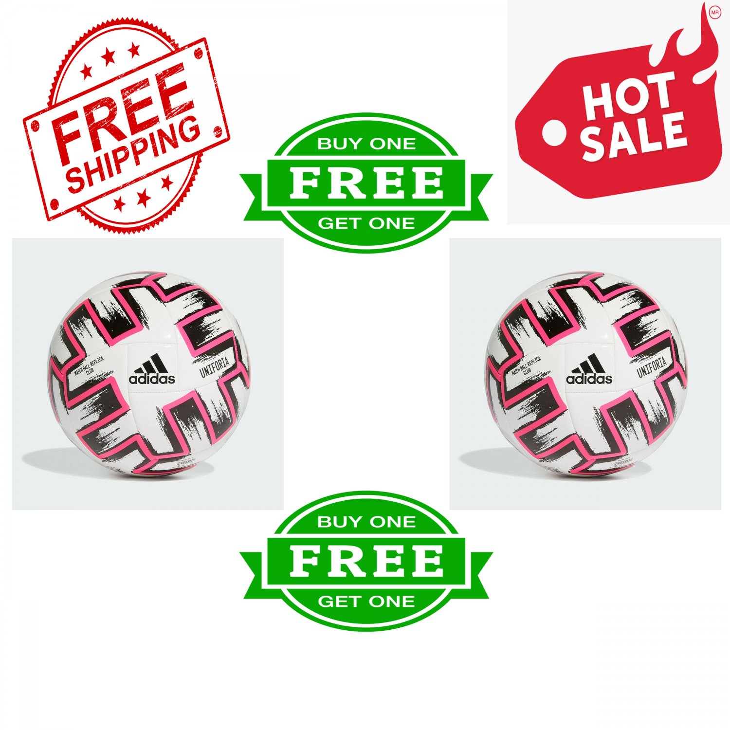 ADIDAS UNIFORIA FIFA SOCCER MATCH BALL Size 5 (Buy One Get 1 Free )