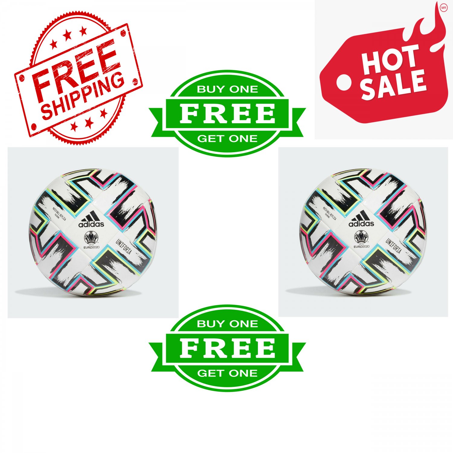 ADIDAS UNIFORIA FIFA SOCCER MATCH BALL Size 5 (Buy One Get 1 Free )