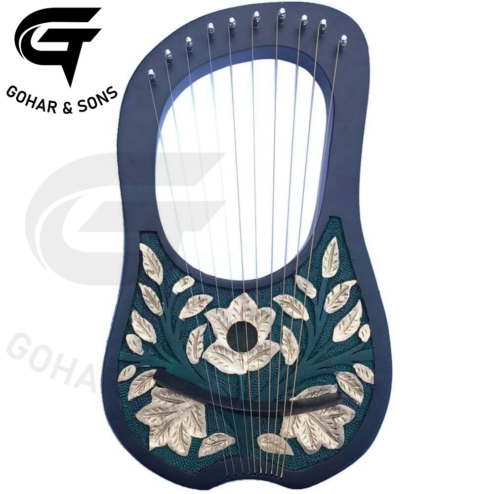 Musical Lyre Harp 10 Metal Strings With Free Bag Tuning Key And Strings Set Free