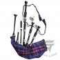 Scottish GREAT HIGHLAND Silver mounts Rosewood Pride Of Scotland Tartan Bagpipe
