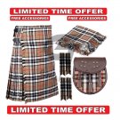 Men's Scottish Campbell of Thompson 8 Yard Tartan Kilt Package With Free Accessories
